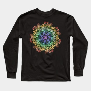 Watch Us Bloom Flower Mandala Rainbow Long Sleeve T-Shirt